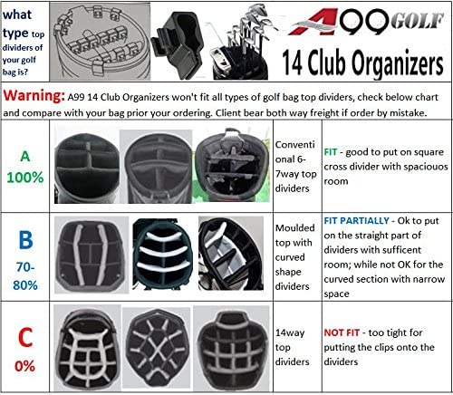 how to organize 14 divider golf bag